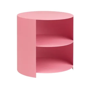 Hem Hide Side Table, light pink