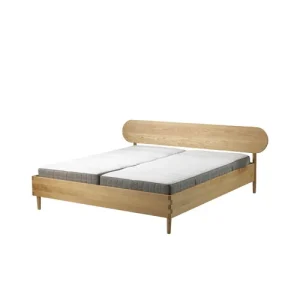 FDB Møbler G30 Radius Bed Frame, 180 x 200 cm, oiled oak